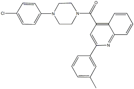 4-{[4-(4-chlorophenyl)-1-piperazinyl]carbonyl}-2-(3-methylphenyl)quinoline,354546-25-1,结构式