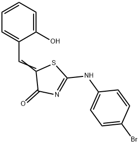 2-[(4-bromophenyl)imino]-5-(2-hydroxybenzylidene)-1,3-thiazolidin-4-one,354546-43-3,结构式