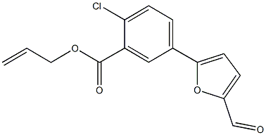 allyl 2-chloro-5-(5-formyl-2-furyl)benzoate 化学構造式