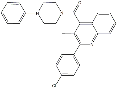 354547-14-1 2-(4-chlorophenyl)-3-methyl-4-[(4-phenyl-1-piperazinyl)carbonyl]quinoline