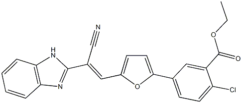 ethyl 5-{5-[2-(1H-benzimidazol-2-yl)-2-cyanovinyl]-2-furyl}-2-chlorobenzoate,354547-30-1,结构式