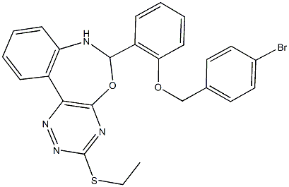 6-{2-[(4-bromobenzyl)oxy]phenyl}-3-(ethylsulfanyl)-6,7-dihydro[1,2,4]triazino[5,6-d][3,1]benzoxazepine Structure