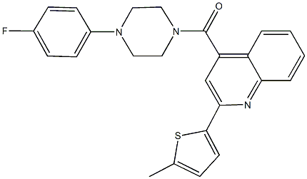 4-{[4-(4-fluorophenyl)-1-piperazinyl]carbonyl}-2-(5-methyl-2-thienyl)quinoline Structure