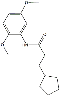 3-cyclopentyl-N-(2,5-dimethoxyphenyl)propanamide,354547-41-4,结构式