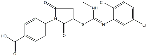 4-(3-{[[(2,5-dichlorophenyl)imino](methylamino)methyl]sulfanyl}-2,5-dioxo-1-pyrrolidinyl)benzoic acid,354547-60-7,结构式