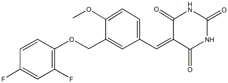 5-{3-[(2,4-difluorophenoxy)methyl]-4-methoxybenzylidene}-2,4,6(1H,3H,5H)-pyrimidinetrione|