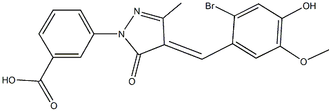 354547-72-1 3-[4-(2-bromo-4-hydroxy-5-methoxybenzylidene)-3-methyl-5-oxo-4,5-dihydro-1H-pyrazol-1-yl]benzoic acid