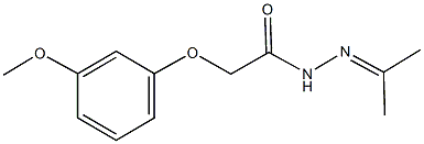 2-(3-methoxyphenoxy)-N'-(1-methylethylidene)acetohydrazide Structure