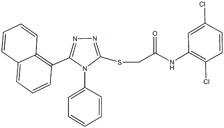 N-(2,5-dichlorophenyl)-2-{[5-(1-naphthyl)-4-phenyl-4H-1,2,4-triazol-3-yl]sulfanyl}acetamide Struktur