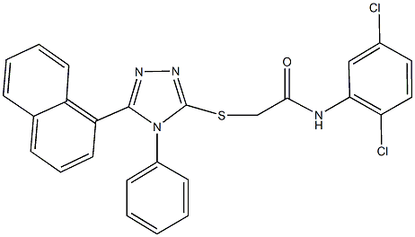 N-(2,5-dichlorophenyl)-2-{[5-(1-naphthyl)-4-phenyl-4H-1,2,4-triazol-3-yl]sulfanyl}acetamide 结构式