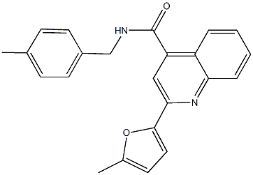 N-(4-methylbenzyl)-2-(5-methyl-2-furyl)-4-quinolinecarboxamide Struktur