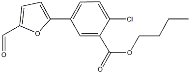 butyl 2-chloro-5-(5-formyl-2-furyl)benzoate Structure