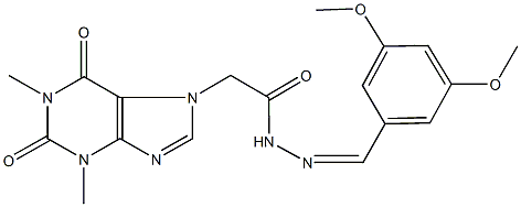 N'-(3,5-dimethoxybenzylidene)-2-(1,3-dimethyl-2,6-dioxo-1,2,3,6-tetrahydro-7H-purin-7-yl)acetohydrazide,354548-59-7,结构式