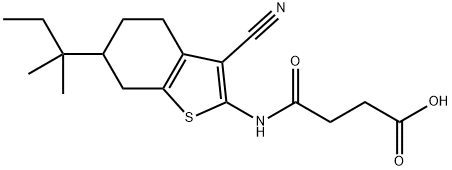 4-[(3-cyano-6-tert-pentyl-4,5,6,7-tetrahydro-1-benzothien-2-yl)amino]-4-oxobutanoic acid|