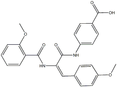 4-{[2-[(2-methoxybenzoyl)amino]-3-(4-methoxyphenyl)acryloyl]amino}benzoic acid Structure