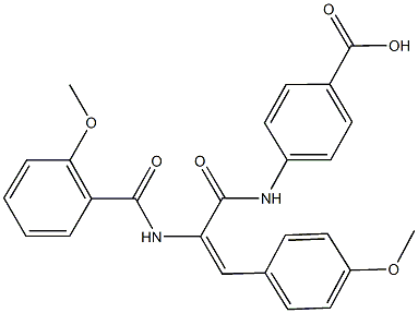 4-{[2-[(2-methoxybenzoyl)amino]-3-(4-methoxyphenyl)acryloyl]amino}benzoic acid,354549-53-4,结构式