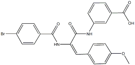 3-{[2-[(4-bromobenzoyl)amino]-3-(4-methoxyphenyl)acryloyl]amino}benzoic acid Structure