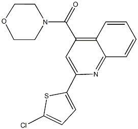 2-(5-chloro-2-thienyl)-4-(4-morpholinylcarbonyl)quinoline Structure