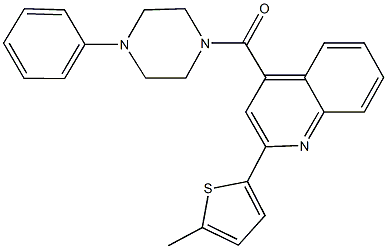 2-(5-methyl-2-thienyl)-4-[(4-phenyl-1-piperazinyl)carbonyl]quinoline Structure