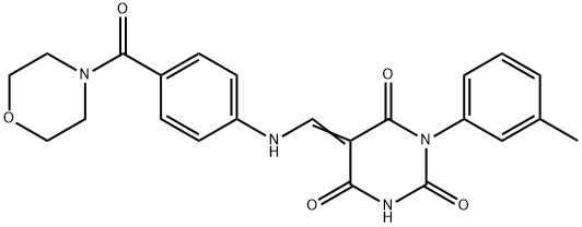 354550-00-8 1-(3-methylphenyl)-5-{[4-(4-morpholinylcarbonyl)anilino]methylene}-2,4,6(1H,3H,5H)-pyrimidinetrione