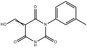 5-(hydroxymethylene)-1-(3-methylphenyl)-2,4,6(1H,3H,5H)-pyrimidinetrione 化学構造式