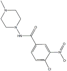 4-chloro-3-nitro-N-(4-methyl-1-piperazinyl)benzamide Structure