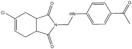 2-[(4-acetylanilino)methyl]-5-chloro-3a,4,7,7a-tetrahydro-1H-isoindole-1,3(2H)-dione,354551-26-1,结构式