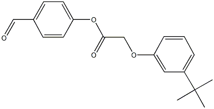 4-formylphenyl (3-tert-butylphenoxy)acetate 化学構造式