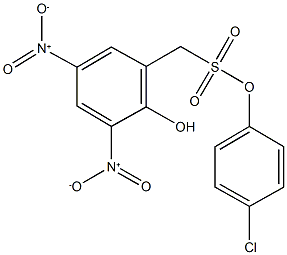 4-chlorophenyl {2-hydroxy-3,5-bisnitrophenyl}methanesulfonate 结构式