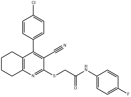 354553-00-7 2-{[4-(4-chlorophenyl)-3-cyano-5,6,7,8-tetrahydro-2-quinolinyl]sulfanyl}-N-(4-fluorophenyl)acetamide