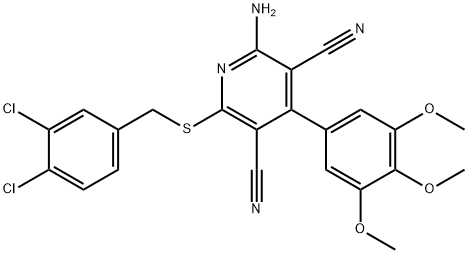 2-amino-6-[(3,4-dichlorobenzyl)sulfanyl]-4-(3,4,5-trimethoxyphenyl)-3,5-pyridinedicarbonitrile|