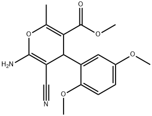 354555-86-5 methyl 6-amino-5-cyano-4-(2,5-dimethoxyphenyl)-2-methyl-4H-pyran-3-carboxylate