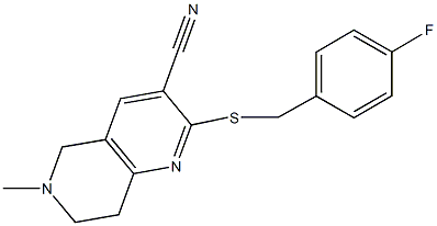 2-[(4-fluorobenzyl)sulfanyl]-6-methyl-5,6,7,8-tetrahydro[1,6]naphthyridine-3-carbonitrile|