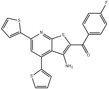 [3-amino-4,6-di(2-thienyl)thieno[2,3-b]pyridin-2-yl](4-fluorophenyl)methanone,354556-62-0,结构式