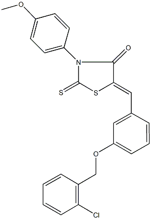 354557-32-7 5-{3-[(2-chlorobenzyl)oxy]benzylidene}-3-(4-methoxyphenyl)-2-thioxo-1,3-thiazolidin-4-one