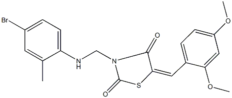 3-[(4-bromo-2-methylanilino)methyl]-5-(2,4-dimethoxybenzylidene)-1,3-thiazolidine-2,4-dione|