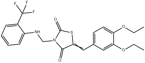 354559-35-6 5-(3,4-diethoxybenzylidene)-3-{[2-(trifluoromethyl)anilino]methyl}-1,3-thiazolidine-2,4-dione