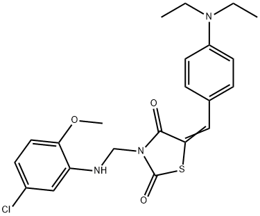 3-[(5-chloro-2-methoxyanilino)methyl]-5-[4-(diethylamino)benzylidene]-1,3-thiazolidine-2,4-dione|