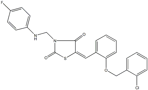 354560-79-5 5-{2-[(2-chlorobenzyl)oxy]benzylidene}-3-[(4-fluoroanilino)methyl]-1,3-thiazolidine-2,4-dione
