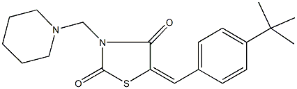 5-(4-tert-butylbenzylidene)-3-(1-piperidinylmethyl)-1,3-thiazolidine-2,4-dione 结构式
