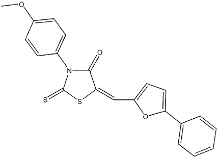 3-(4-methoxyphenyl)-5-[(5-phenyl-2-furyl)methylene]-2-thioxo-1,3-thiazolidin-4-one Structure