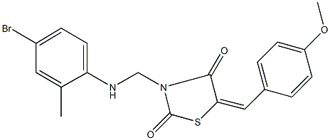 354561-92-5 3-[(4-bromo-2-methylanilino)methyl]-5-(4-methoxybenzylidene)-1,3-thiazolidine-2,4-dione