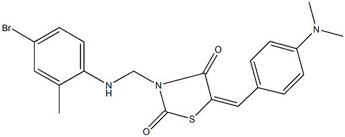 354561-93-6 3-[(4-bromo-2-methylanilino)methyl]-5-[4-(dimethylamino)benzylidene]-1,3-thiazolidine-2,4-dione