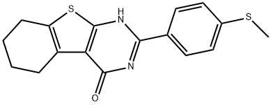 2-[4-(methylsulfanyl)phenyl]-5,6,7,8-tetrahydro[1]benzothieno[2,3-d]pyrimidin-4(3H)-one Structure