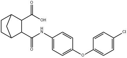 3-{[4-(4-chlorophenoxy)anilino]carbonyl}bicyclo[2.2.1]heptane-2-carboxylic acid 结构式