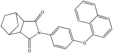4-[4-(1-naphthyloxy)phenyl]-4-azatricyclo[5.2.1.0~2,6~]decane-3,5-dione Struktur