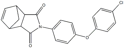 4-[4-(4-chlorophenoxy)phenyl]-4-azatricyclo[5.2.1.0~2,6~]dec-8-ene-3,5-dione Structure