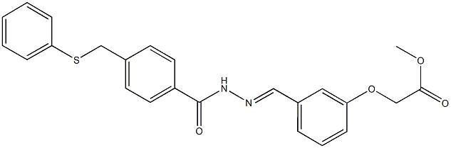 354765-26-7 methyl [3-(2-{4-[(phenylsulfanyl)methyl]benzoyl}carbohydrazonoyl)phenoxy]acetate