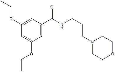 3,5-diethoxy-N-[3-(4-morpholinyl)propyl]benzamide 结构式