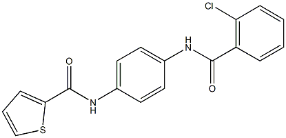 N-{4-[(2-chlorobenzoyl)amino]phenyl}-2-thiophenecarboxamide Structure